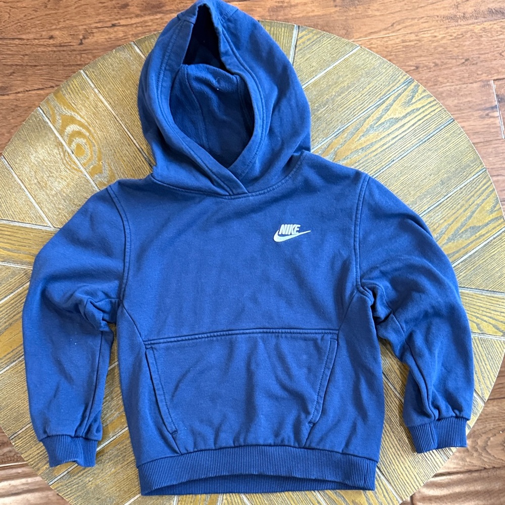 VGUC NIKE Kids NAVY Blue Hoodie SZ SMALL